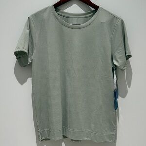 Market & Spruce Light Sage Green Olive Tee Shirt Millie boxy Crop M